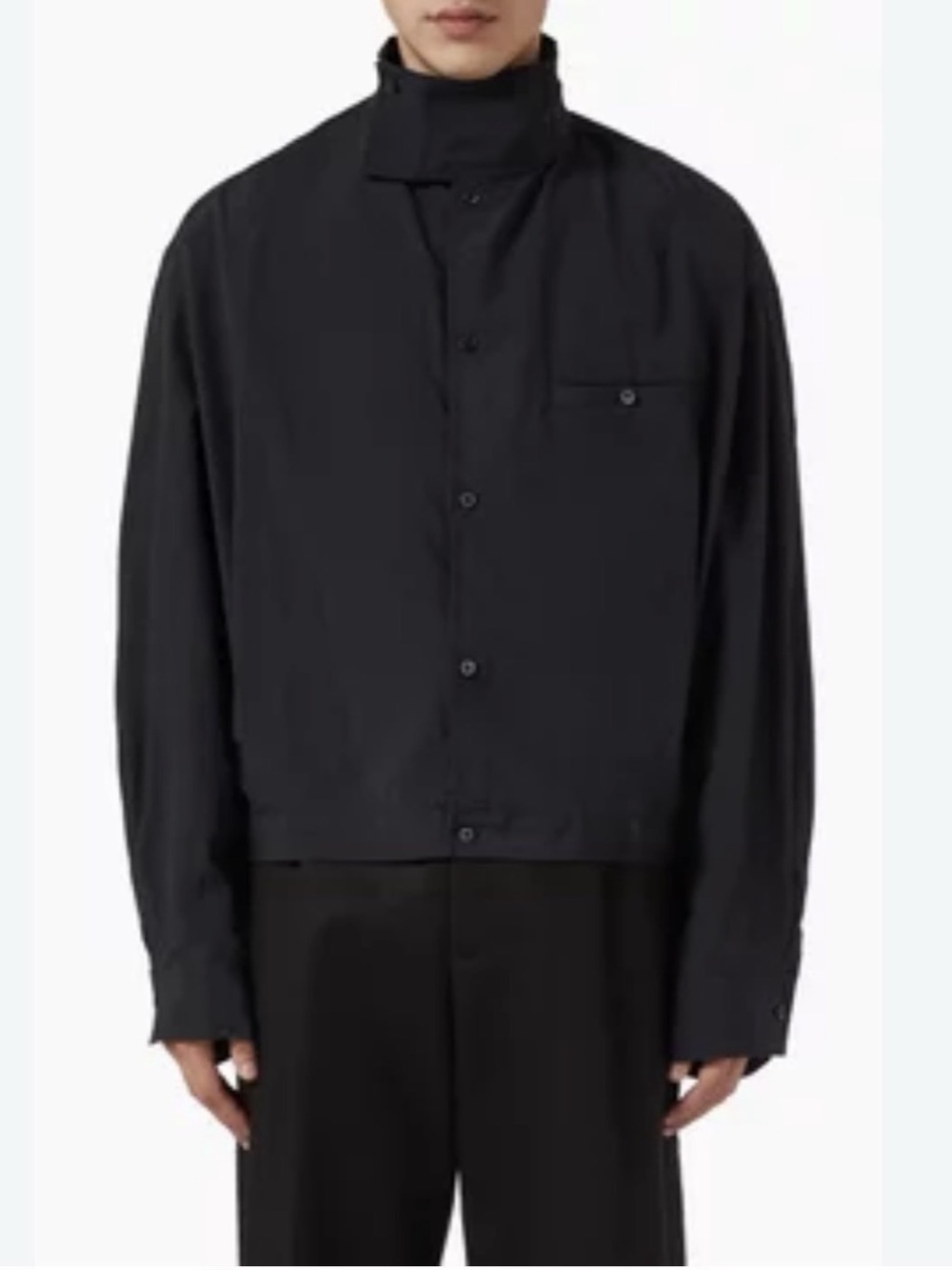 Jacquemus Black Technical Fabric Jacket Size 48 (Medium)